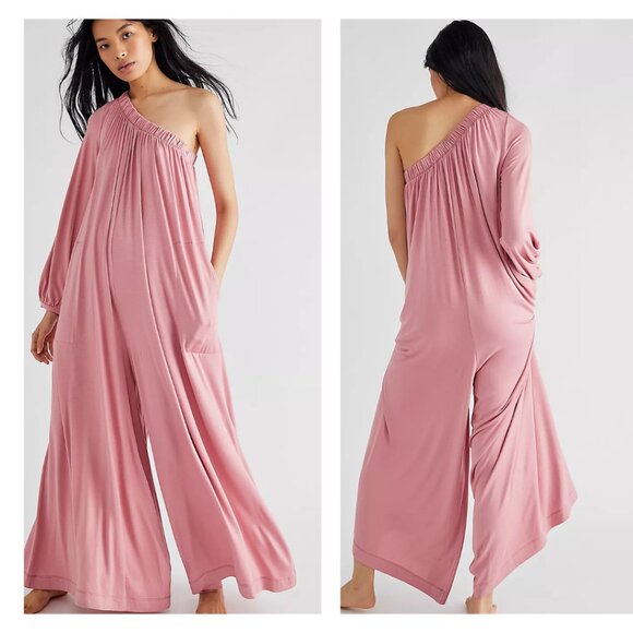 Free People Sunday Stroll Jumpsuit | Rose | Size S | NWT | FP Beach Collection - Picture 4 of 4